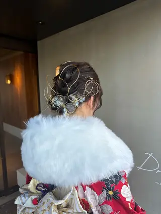 ミディアム ヘアアレンジ 福崎 真奈のヘアスタイル