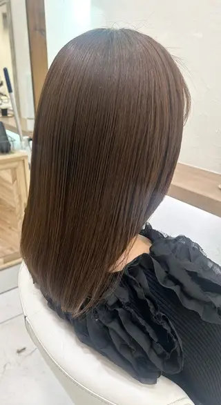 ミディアム カラー 艶質改善/縮毛矯正 ササキナツミのヘアスタイル