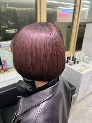 ショート ハイトーン&髪質改善 &韓国エクステ🤎のヘアスタイル