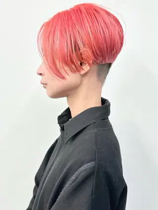 ショート カラー 小顔ボブ/お悩み解決 /ボブパーマ/とういのヘアスタイル