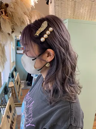 ミディアム カラー 透明感カラー/韓国 ヘア🩶yuri🩵のヘアスタイル