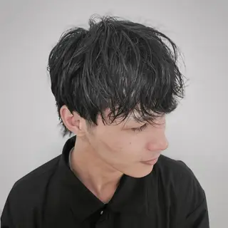 ミディアム メンズ HIROGINZA ヒロ銀座 青山所属・マツオ リュウホウ🐉のヘアスタイル