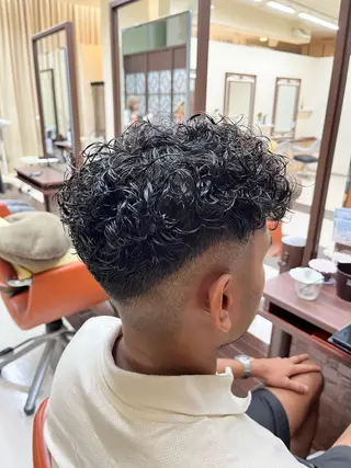 ショート パーマ メンズ AROH men's cut&men's perm 船橋店所属・🧊メンズ特化🧊 高木航希のヘアスタイル