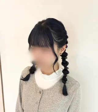 ヘアアレンジ ⋆˚ʚɞ0円パーマ モデル／佐藤菜々美のヘアスタイル