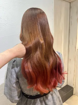 ロング カラー ❤️ブリーチ暖色カ ラー❤️NAOのヘアスタイル