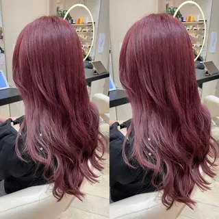 ロング 🎀推し活カラー/ ピンクカラー/のののヘアスタイル