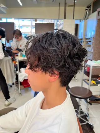 ショート パーマ メンズ AROH men's cut&men's perm 船橋店所属・🧊メンズ特化🧊 高木航希のヘアスタイル