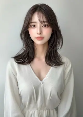 ミディアム VLOW nex the salon所属・韓国風/髪質改善/ ナガヤアキラのヘアスタイル