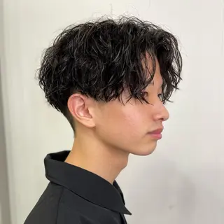 ミディアム パーマ メンズ SALOWIN名古屋suite店所属・メンズカット/名駅 個室/千田のヘアスタイル