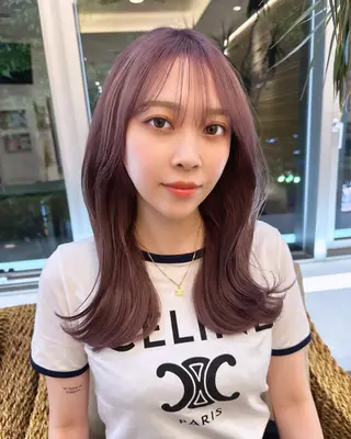 セミロング カラー 韓国風/顔周りカット /髪質改善RYOTAのヘアスタイル