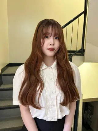 ロング カラー ヘアアレンジ ☕️結【suii.】 ボブ/ヘアセット☕️のヘアスタイル