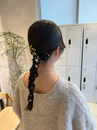 ロング ヘアアレンジ 透明感カラー✨艶髪 制作🌱山根あゆみのヘアスタイル