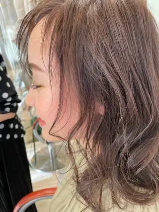 セミロング カラー 福島成美/髪質改善 縮毛矯正/カラーのヘアスタイル