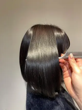 ショート soëll所属・🤍そぶえ　ゆうな/ 暖色カラー/縮毛矯正のヘアスタイル