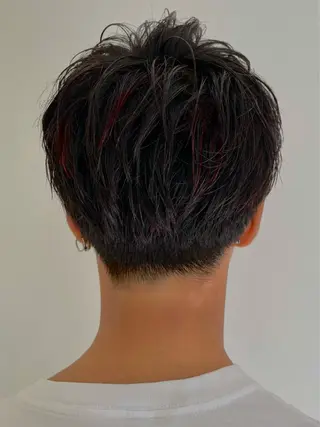 ショート カラー パーマ メンズ 佐々木 達也のヘアスタイル