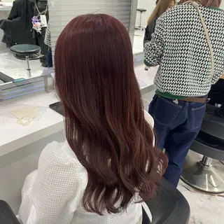 セミロング カラー ヘアアレンジ 🩵ダメージレス艶感 ハイトーン🩷のヘアスタイル