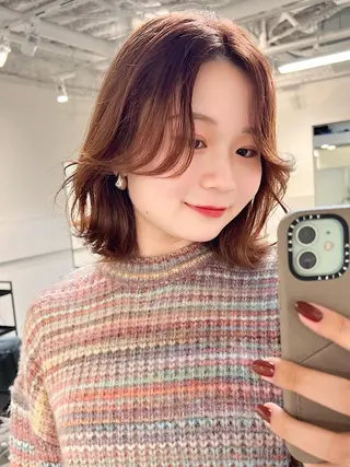 ロング カラー yoshino /ナチュラル縮毛のヘアスタイル
