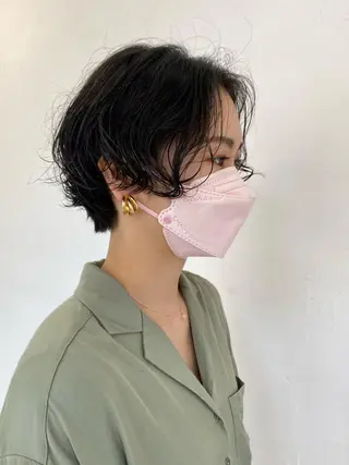 ショート パーマ パーマ、髪質改善 菊地美月のヘアスタイル