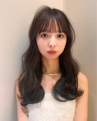 ロング カラー ダブルカラー 韓国ヘアKYONのヘアスタイル