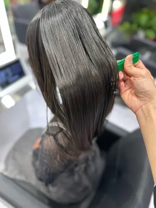 ロング パーマ CS made by SHACHU栄店所属・透明感/ブリーチ縮毛 /髪質改善/星野純一のヘアスタイル