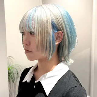 ショート カラー ✨ブリーチ支持No1 複雑履歴修正/舘岡のヘアスタイル