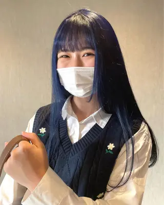 ロング カラー パーマ、ストパー モデル募集、ちはるのヘアスタイル