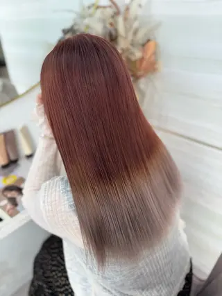 セミロング カラー elubylovis mana💜のヘアスタイル