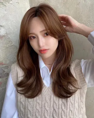 ロング 🧡くびれヘア/前髪 顔周り🧡久原結衣のヘアスタイル