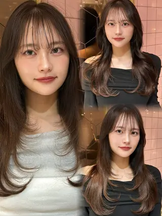 ロング 🎀しゅな/韓国 レイヤー/透明感♡のヘアスタイル