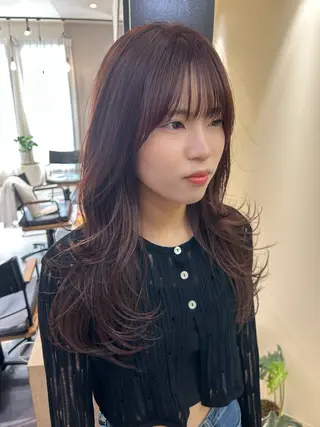 ロング カラー hub hair レイヤー/透明感のヘアスタイル