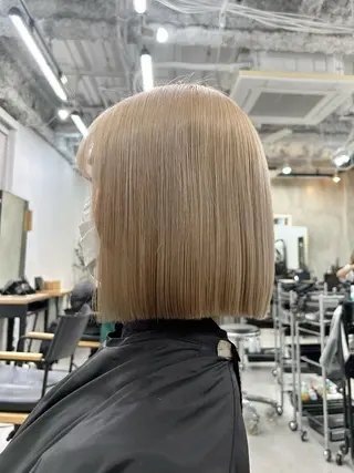 ショート カラー 韓国/ハイトーン/ ボブ🎀MIKU🎀のヘアスタイル