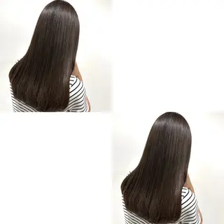 ロング カラー 青沼夏未/オリーブ/ 寒色カラーのヘアスタイル