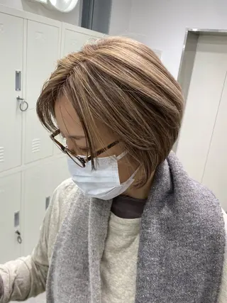 ショート カラー ウルフ🐺/ボブ ハイトーン🌈/増田のヘアスタイル