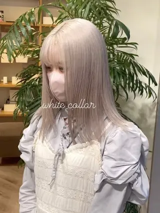 セミロング 江坂エリア最安値◎ ブリーチ*土田のヘアスタイル