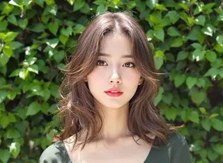 ミディアム カラー パーマ さく/髪質改善× 縮毛矯正/町田のヘアスタイル