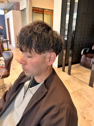 ショート パーマ メンズ EARTH大宮宮原店所属・ri kuのヘアスタイル