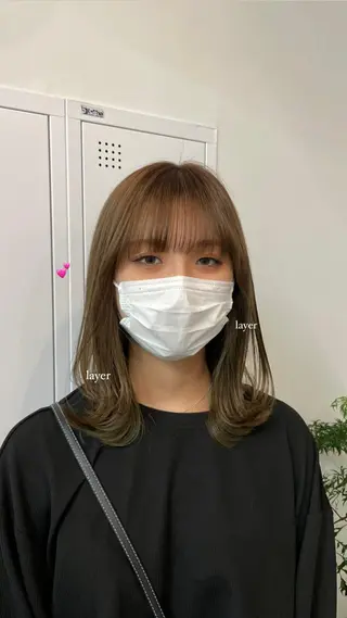 ミディアム 立野 莉央のヘアスタイル