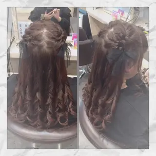 ロング ヘアアレンジ ヘアセット/着付け 𓇼 松本 夏美𓇼のヘアスタイル