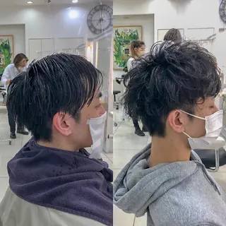 パーマ メンズ ✨️ツヤ髪✨️ 💫髪質改善💫間宮のヘアスタイル