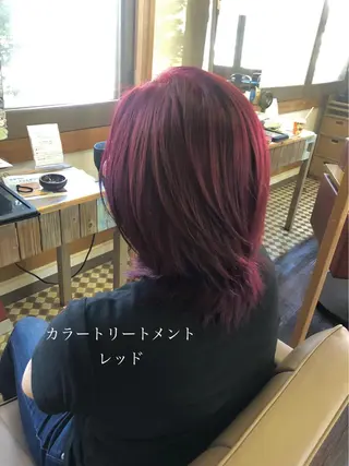 ミディアム カラー 堀口 彩佳のヘアスタイル