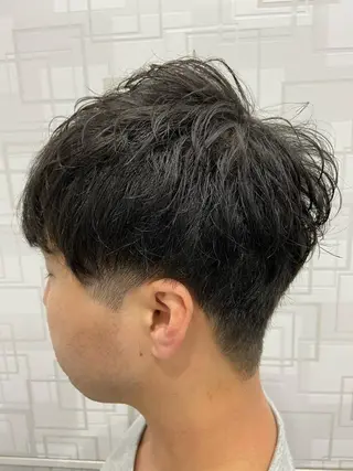 ショート メンズ カットパーマ✂️ 小坂田玲亜のヘアスタイル
