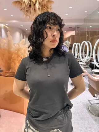 ミディアム パーマ 🟧mana /渋谷/mile🟧のヘアスタイル