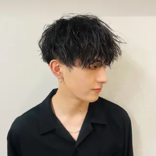 ショート パーマ メンズ メンズ特化/パーマ/ メッシュ/竜成のヘアスタイル