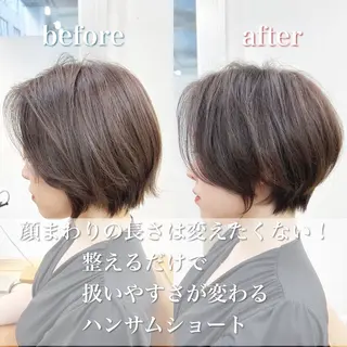 ショート カラー newline銀座所属・銀座ショート/ 大人ショート/金子涼のヘアスタイル