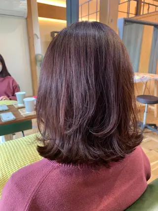 ミディアム カラー LaciTa hair design所属・吉村 萌のヘアスタイル