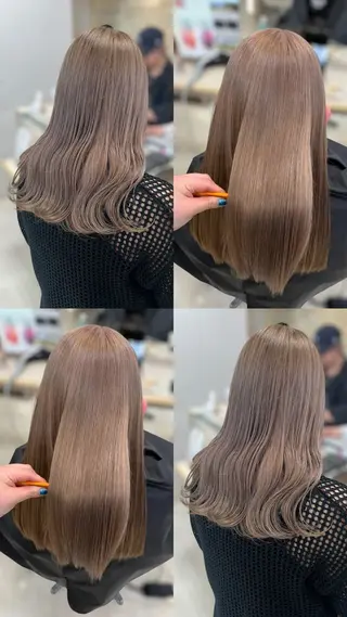 ロング ベージュ カラー🧸ゆいなのヘアスタイル