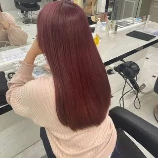 ロング カラー 透けるやわらか艶髪♡ ナチュラルストレートのヘアスタイル