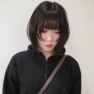 ミディアム nonoka オリーブ/グレージュのヘアスタイル