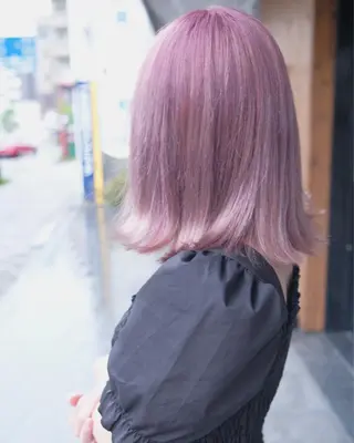 ミディアム カラー ヘアアレンジ 竹内啓太 ボブのヘアスタイル