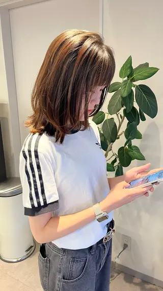 ミディアム 梅田美容室/カット /Maoのヘアスタイル